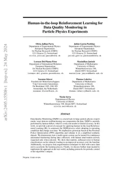 Human-in-the-loop Reinforcement Learning for Data Quality Monitoring in
  Particle Physics Experiments