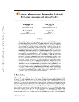 Meteor: Mamba-based Traversal of Rationale for Large Language and Vision
  Models