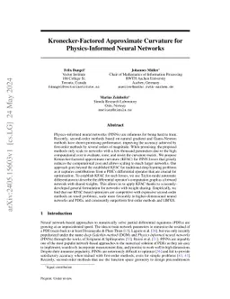 Kronecker-Factored Approximate Curvature for Physics-Informed Neural
  Networks
