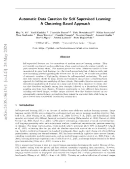 Automatic Data Curation for Self-Supervised Learning: A Clustering-Based
  Approach