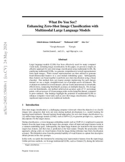 What Do You See? Enhancing Zero-Shot Image Classification with Multimodal Large Language Models