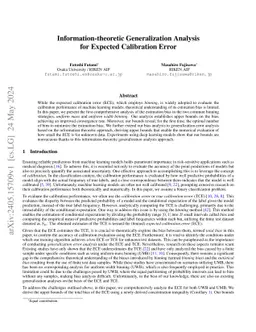 Information-theoretic Generalization Analysis for Expected Calibration Error