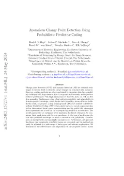 Anomalous Change Point Detection Using Probabilistic Predictive Coding