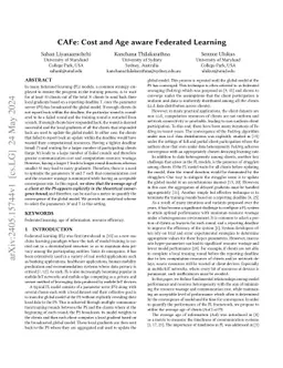 CAFe: Cost and Age aware Federated Learning