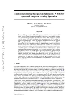 Sparse maximal update parameterization: A holistic approach to sparse
  training dynamics