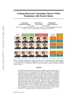 Looking Backward: Streaming Video-to-Video Translation with Feature Banks