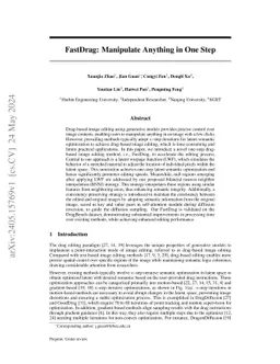 FastDrag: Manipulate Anything in One Step