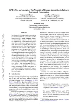 GPT is Not an Annotator: The Necessity of Human Annotation in Fairness
  Benchmark Construction