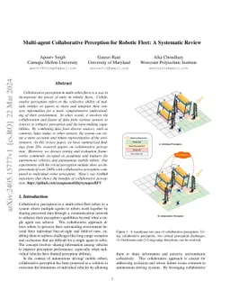 Multi-agent Collaborative Perception for Robotic Fleet: A Systematic
  Review