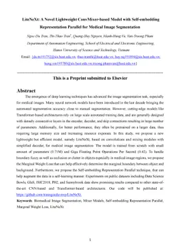 LiteNeXt: A Novel Lightweight ConvMixer-based Model with Self-embedding Representation Parallel for Medical Image Segmentation