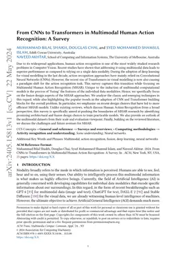 From CNNs to Transformers in Multimodal Human Action Recognition: A
  Survey