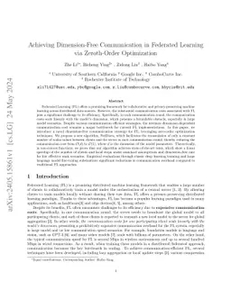 Achieving Dimension-Free Communication in Federated Learning via Zeroth-Order Optimization