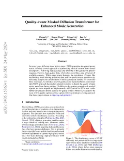 Quality-aware Masked Diffusion Transformer for Enhanced Music Generation