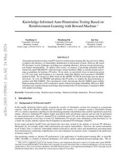 Knowledge-Informed Auto-Penetration Testing Based on Reinforcement
  Learning with Reward Machine