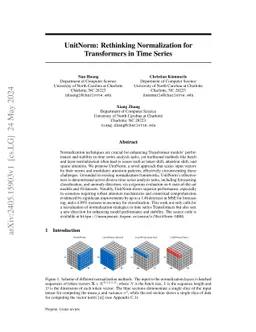 UnitNorm: Rethinking Normalization for Transformers in Time Series