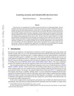 Learning accurate and interpretable tree-based models