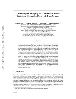 Dissecting the Interplay of Attention Paths in a Statistical Mechanics
  Theory of Transformers