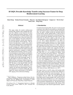 SF-DQN: Provable Knowledge Transfer using Successor Feature for Deep
  Reinforcement Learning