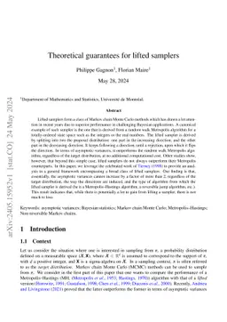 Theoretical guarantees for lifted samplers