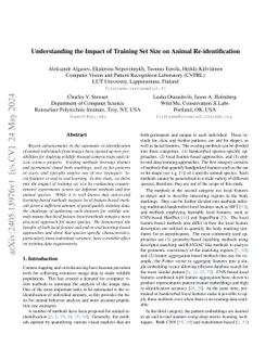 Understanding the Impact of Training Set Size on Animal
  Re-identification