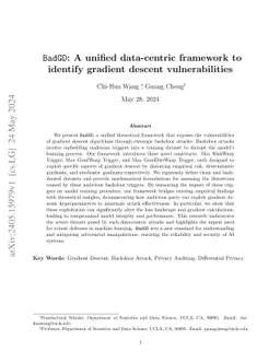 BadGD: A unified data-centric framework to identify gradient descent
  vulnerabilities