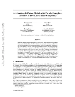 Accelerating Diffusion Models with Parallel Sampling: Inference at Sub-Linear Time Complexity