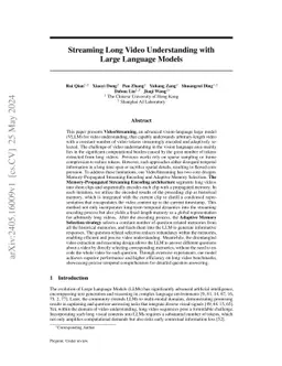 Streaming Long Video Understanding with Large Language Models