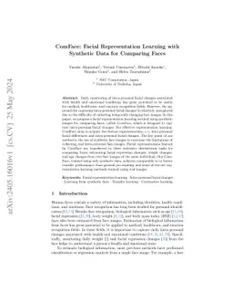 ComFace: Facial Representation Learning with Synthetic Data for Comparing Faces