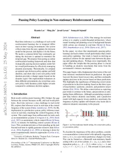 Pausing Policy Learning in Non-stationary Reinforcement Learning