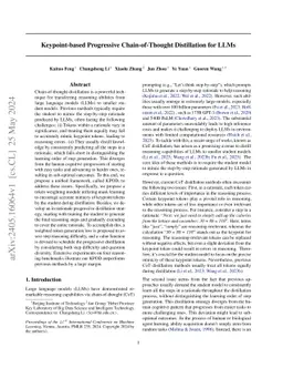 Keypoint-based Progressive Chain-of-Thought Distillation for LLMs