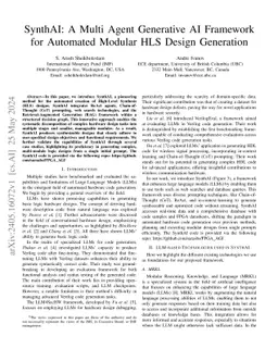 SynthAI: A Multi Agent Generative AI Framework for Automated Modular HLS
  Design Generation