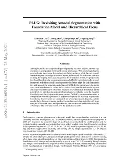PLUG: Revisiting Amodal Segmentation with Foundation Model and
  Hierarchical Focus