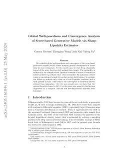 Global Well-posedness and Convergence Analysis of Score-based Generative
  Models via Sharp Lipschitz Estimates