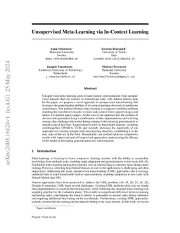 Unsupervised Meta-Learning via In-Context Learning