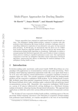 Multi-Player Approaches for Dueling Bandits