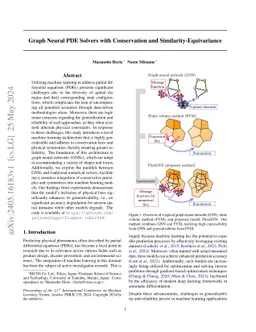 Graph Neural PDE Solvers with Conservation and Similarity-Equivariance