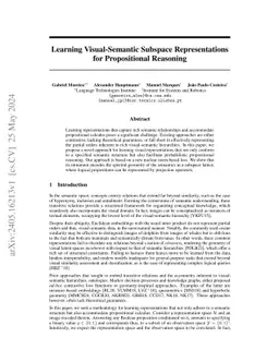 Learning Visual-Semantic Subspace Representations