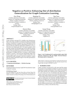 Negative as Positive: Enhancing Out-of-distribution Generalization for
  Graph Contrastive Learning