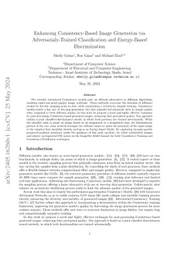 Enhancing Consistency-Based Image Generation via Adversarialy-Trained
  Classification and Energy-Based Discrimination