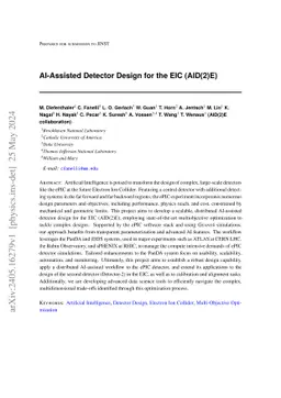 AI-Assisted Detector Design for the EIC (AID(2)E)
