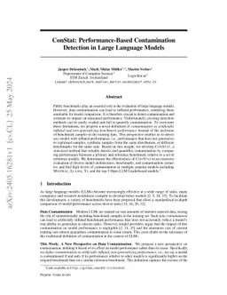 ConStat: Performance-Based Contamination Detection in Large Language
  Models