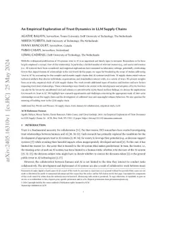 An Empirical Exploration of Trust Dynamics in LLM Supply Chains