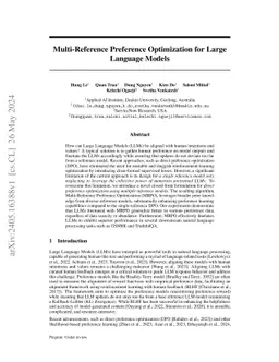 Multi-Reference Preference Optimization for Large Language Models