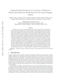 Augmented Risk Prediction for the Onset of Alzheimer's Disease from
  Electronic Health Records with Large Language Models