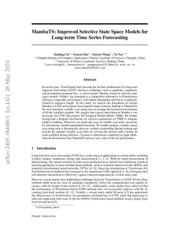 MambaTS: Improved Selective State Space Models for Long-term Time Series
  Forecasting