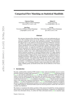 Categorical Flow Matching on Statistical Manifolds