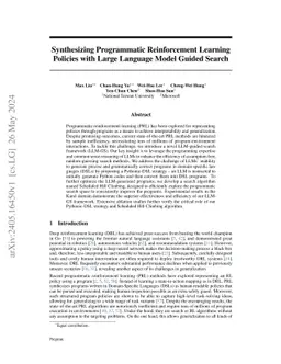 Synthesizing Programmatic Reinforcement Learning Policies with Large Language Model Guided Search