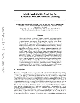 Multi-Level Additive Modeling for Structured Non-IID Federated Learning