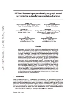 SE3Set: Harnessing equivariant hypergraph neural networks for molecular
  representation learning