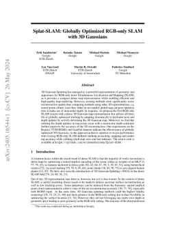 Splat-SLAM: Globally Optimized RGB-only SLAM with 3D Gaussians